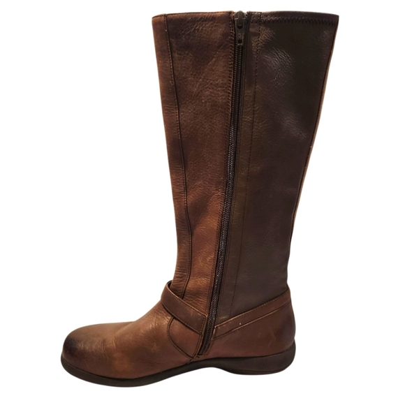 ABEO WOMEN'S ELENA KNEE HIGH LEATHER BROWN BOOTS SZ 7.5 - Picture 7 of 12